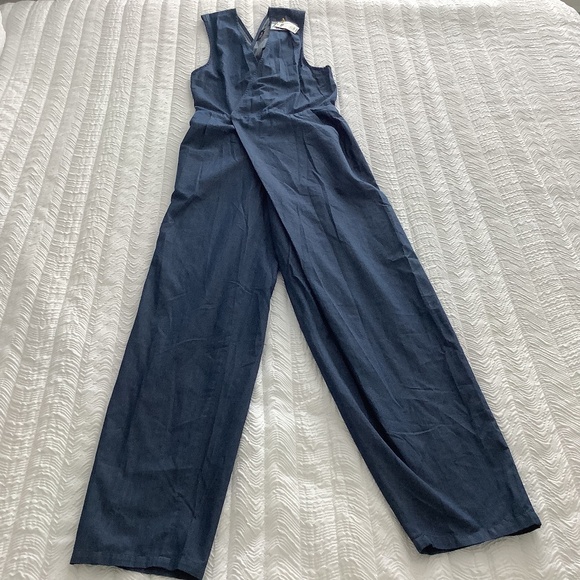 kate spade Pants - Kate Spade Twist Back Denim Jumpsuit, Size 4 NWT